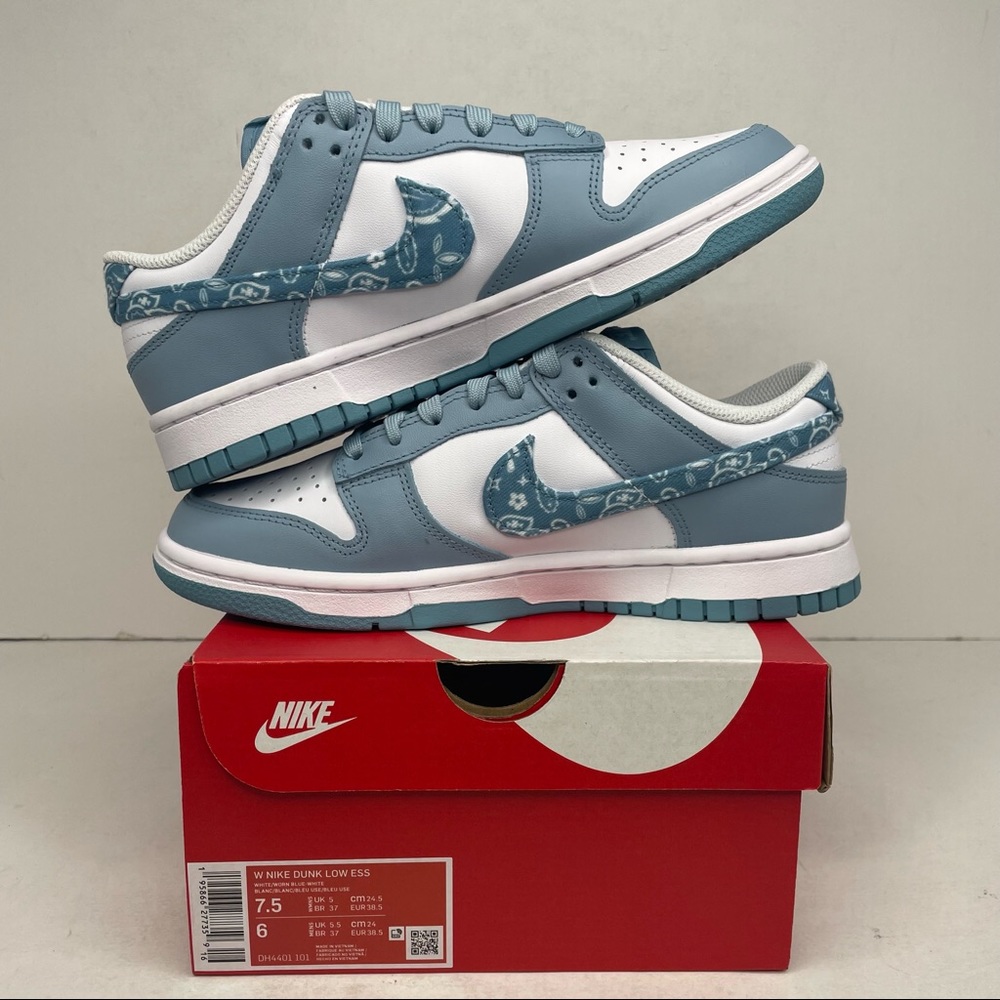 Nike Dunk Low Essential WMNS “Paisley Pack Worn Blue” NEW 2022 - Picture 3 of 4